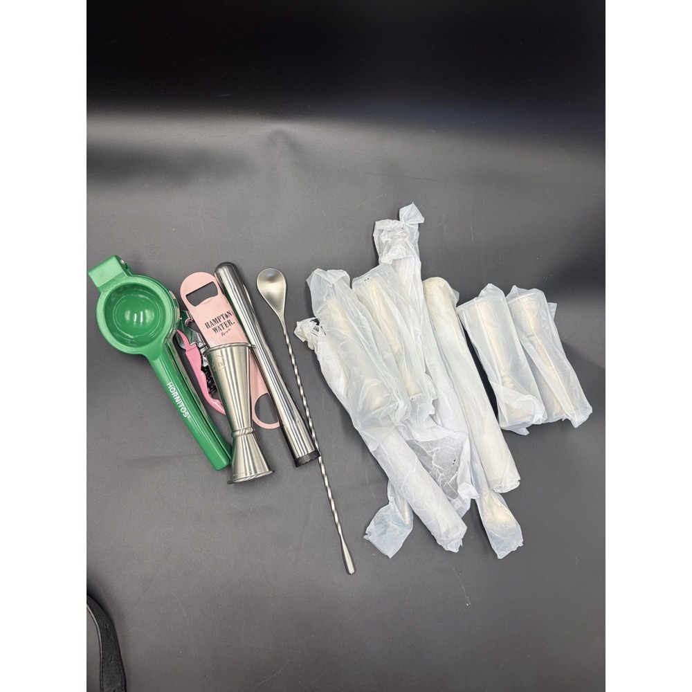 Bar Tool Set Cocktail Bartender Kit 15 Piece Muddler, Jigger, Bar Spoon, Opener